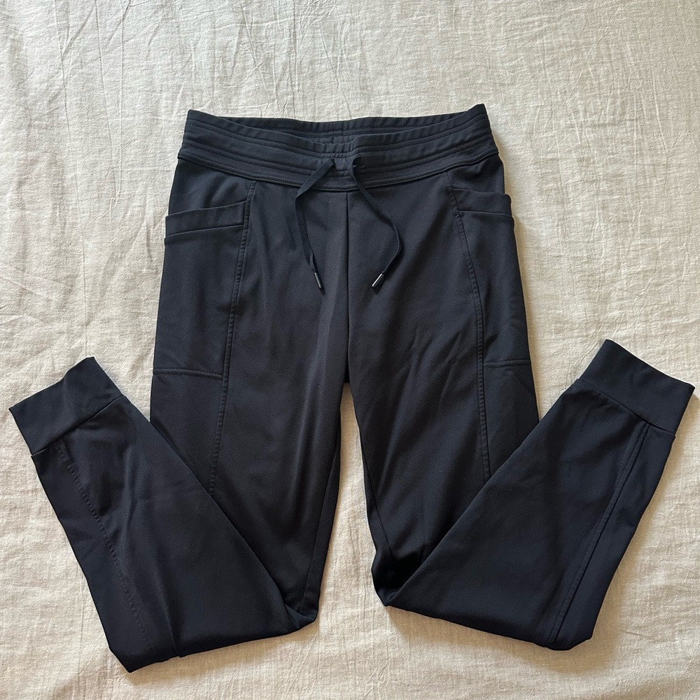 Black Fleece Lined Joggers